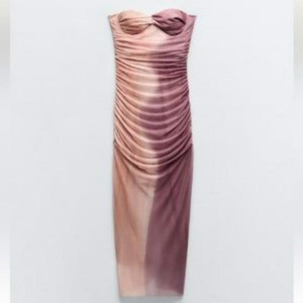 ZARA PRINTED TULLE DRESS - Picture 7 of 7